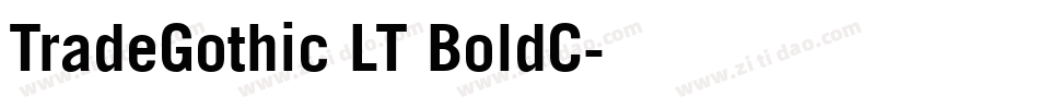 TradeGothic LT BoldC字体转换